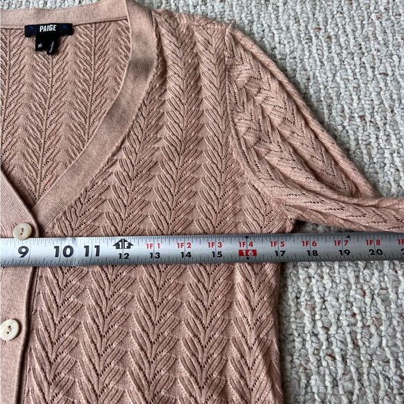 PAIGE Susan Pointelle Cotton & Silk Blend Cardigan - Picture 9 of 13